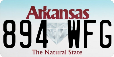 AR license plate 894WFG