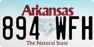AR license plate 894WFH