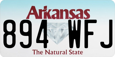 AR license plate 894WFJ