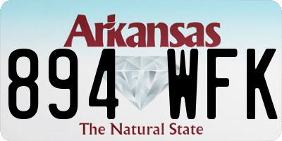 AR license plate 894WFK