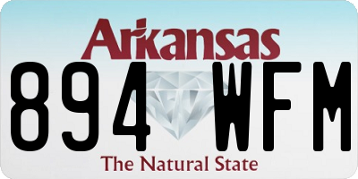 AR license plate 894WFM