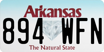 AR license plate 894WFN
