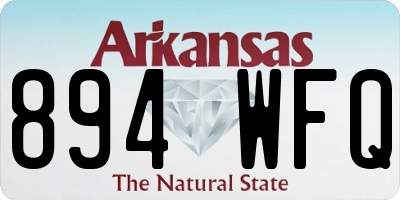 AR license plate 894WFQ