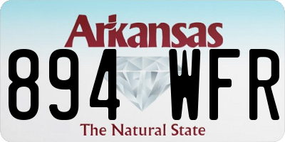 AR license plate 894WFR