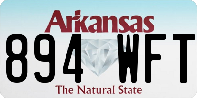 AR license plate 894WFT