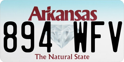 AR license plate 894WFV