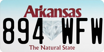 AR license plate 894WFW