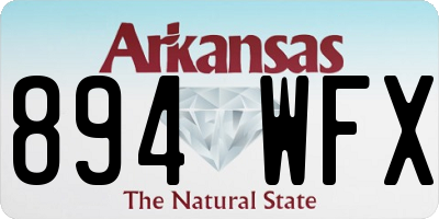 AR license plate 894WFX