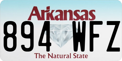 AR license plate 894WFZ