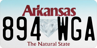 AR license plate 894WGA