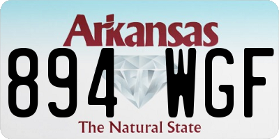 AR license plate 894WGF