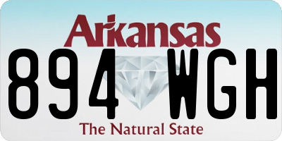 AR license plate 894WGH