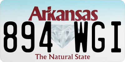 AR license plate 894WGI