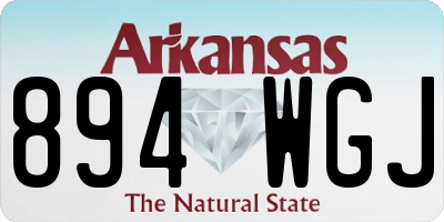 AR license plate 894WGJ