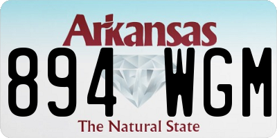 AR license plate 894WGM