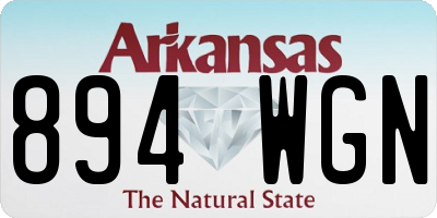 AR license plate 894WGN