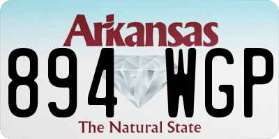 AR license plate 894WGP