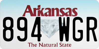 AR license plate 894WGR