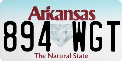 AR license plate 894WGT