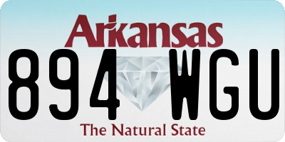 AR license plate 894WGU