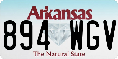 AR license plate 894WGV