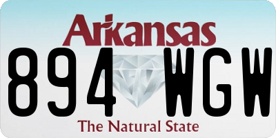 AR license plate 894WGW