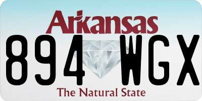 AR license plate 894WGX