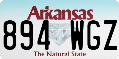 AR license plate 894WGZ