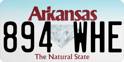 AR license plate 894WHE