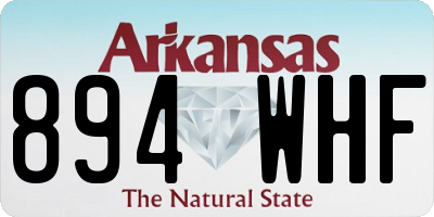 AR license plate 894WHF