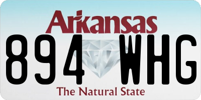 AR license plate 894WHG