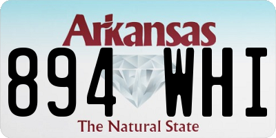AR license plate 894WHI