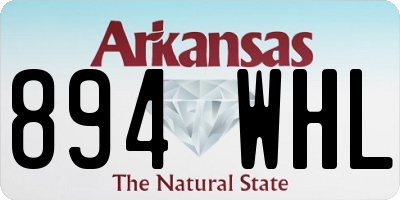 AR license plate 894WHL