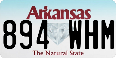 AR license plate 894WHM