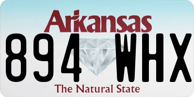 AR license plate 894WHX