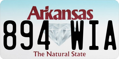 AR license plate 894WIA