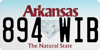 AR license plate 894WIB