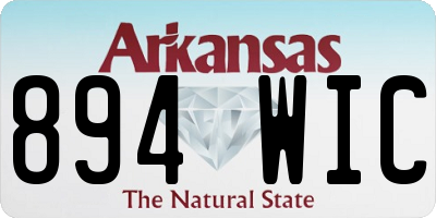 AR license plate 894WIC