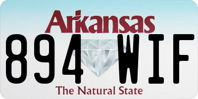 AR license plate 894WIF