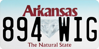 AR license plate 894WIG