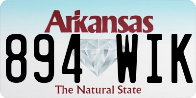 AR license plate 894WIK