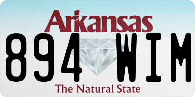 AR license plate 894WIM