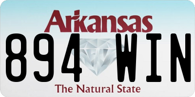 AR license plate 894WIN