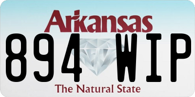AR license plate 894WIP