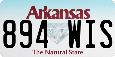 AR license plate 894WIS