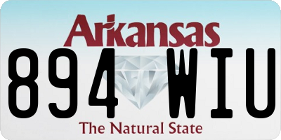 AR license plate 894WIU