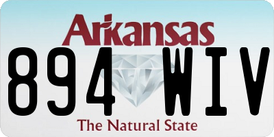 AR license plate 894WIV