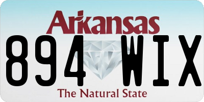 AR license plate 894WIX