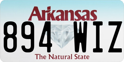 AR license plate 894WIZ