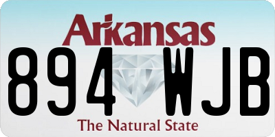 AR license plate 894WJB